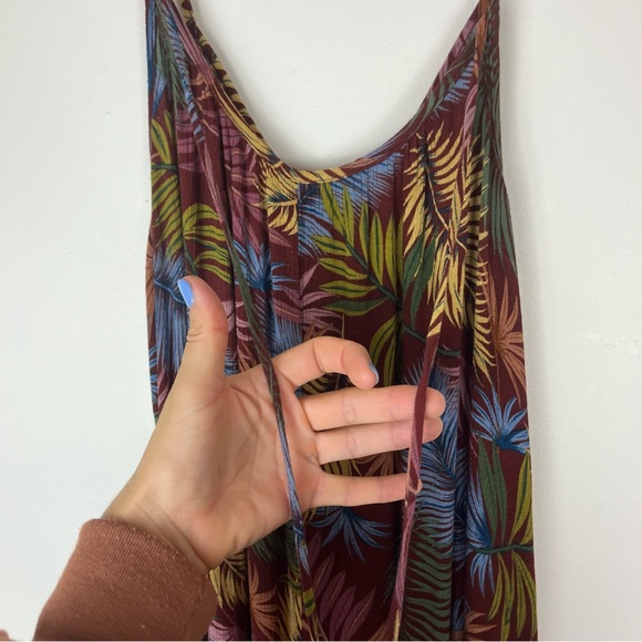 Final Touch Tropical Leaf Print Boho Jumpsuit size Medium - Picture 5 of 9